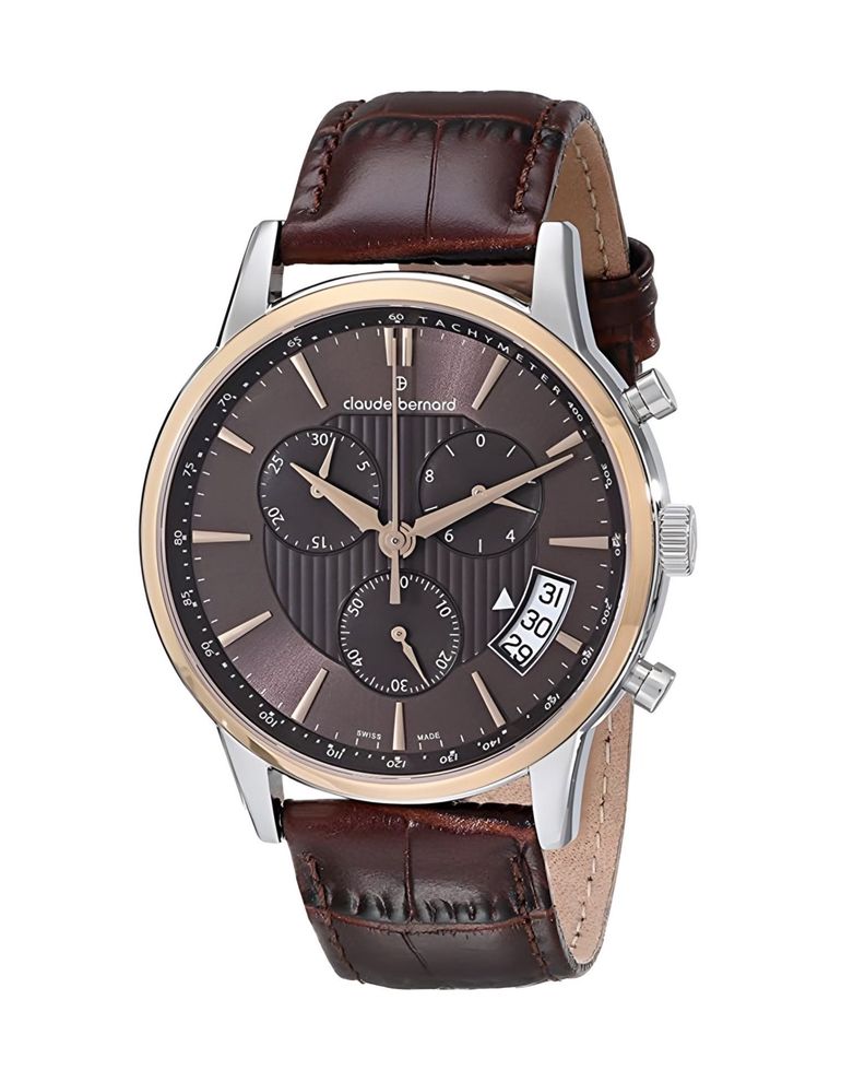 Reloj Claude Bernard Brown Chronograph Hombre -1