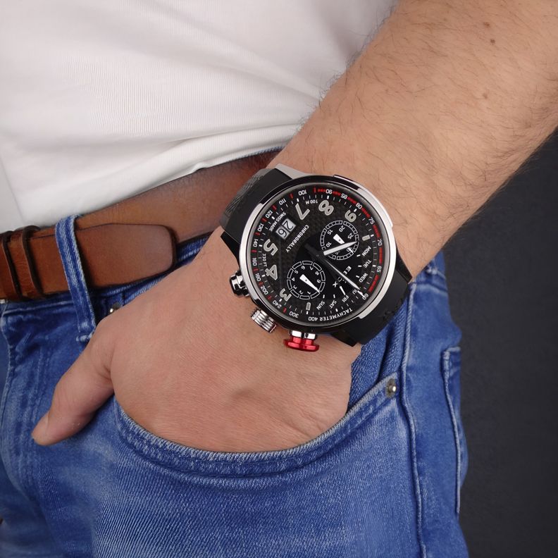 Reloj Edox Chronorally Chronograph Hombre 48mm-2