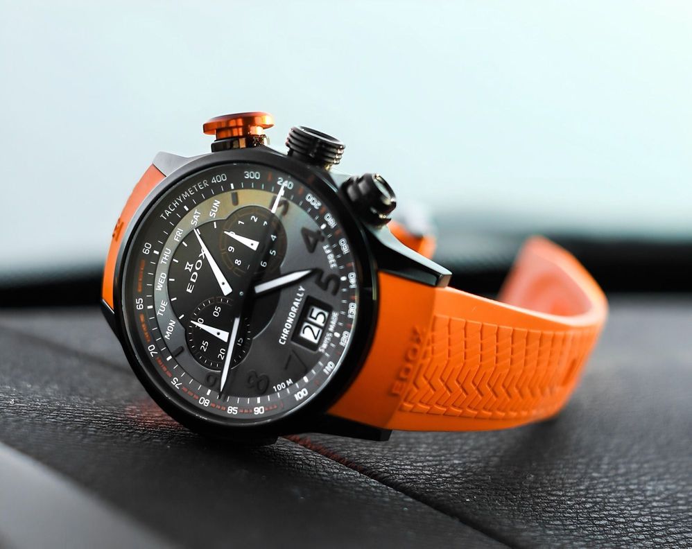 Reloj Edox Chronorally Chronograph Hombre-2