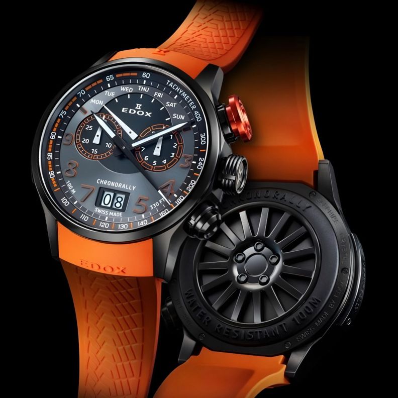 Reloj Edox Chronorally Chronograph Hombre-4