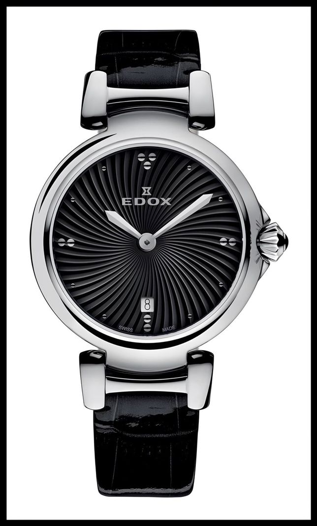 Reloj Edox La Passion Black Dial 29mm Mujer-0