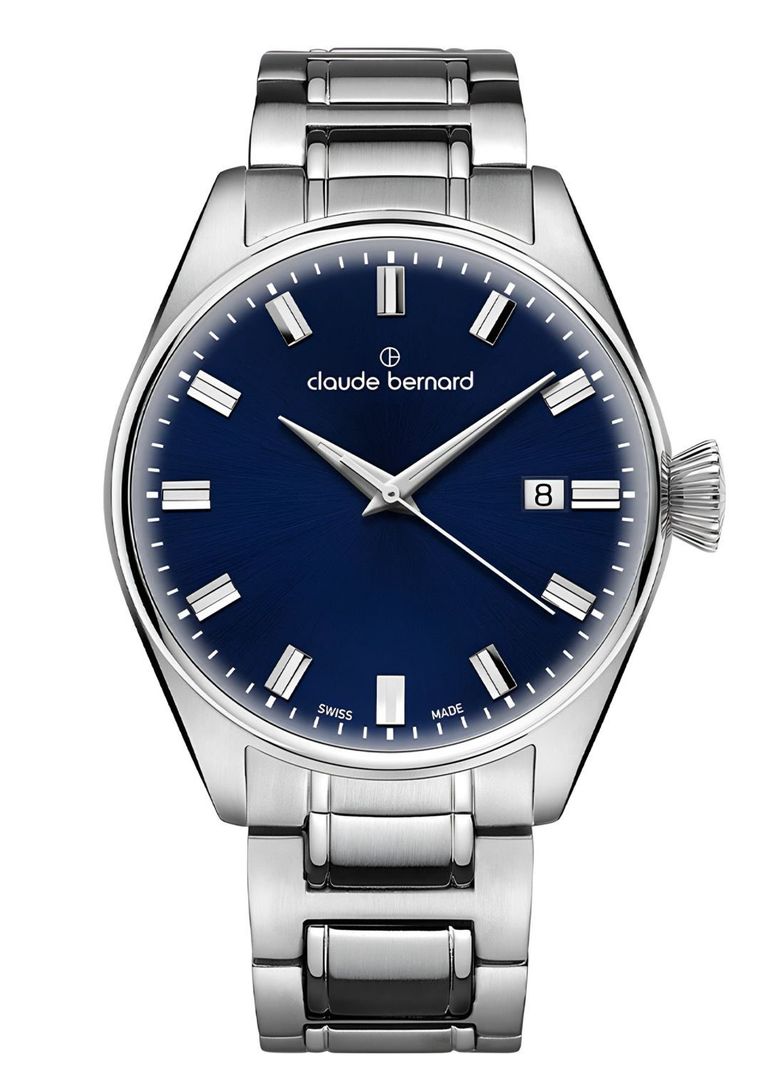 Reloj Claude Bernard Classic Acero Esfera Azul Hombre