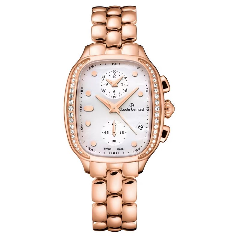 Reloj Claude Bernard Cronografo Oro Rosa Mujer-0