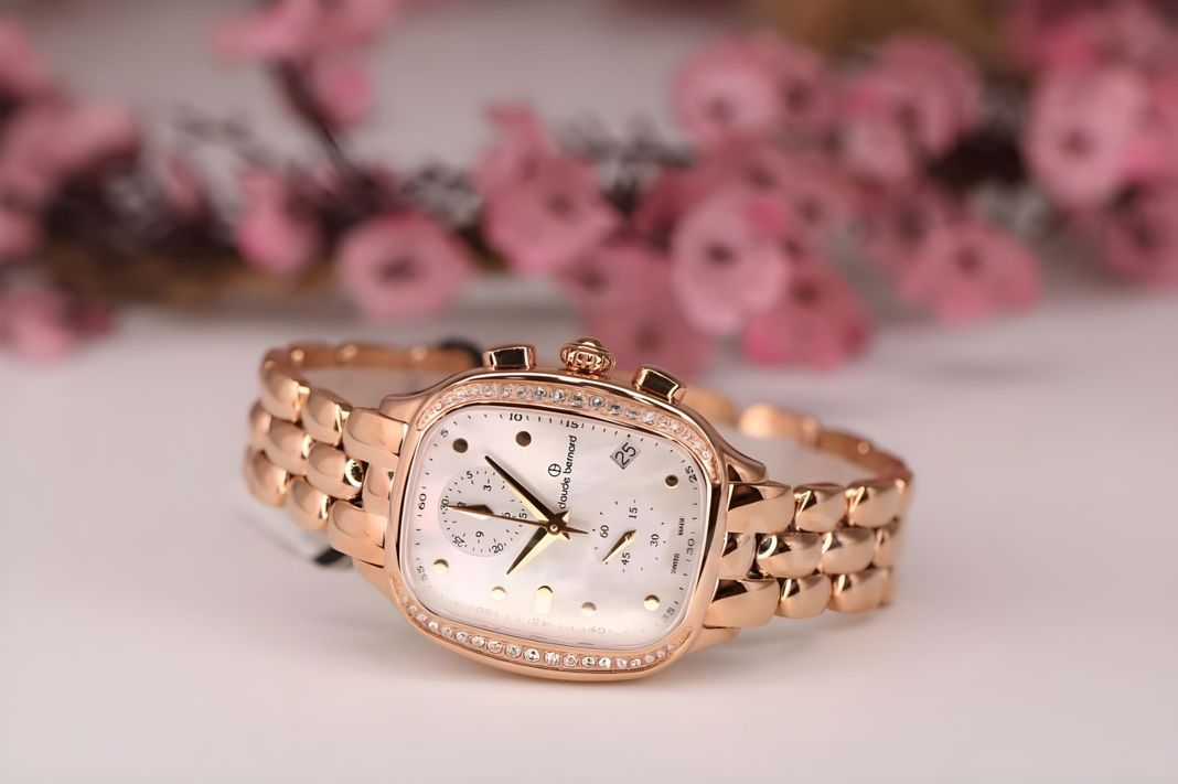 Reloj Claude Bernard Cronografo Oro Rosa Mujer-3