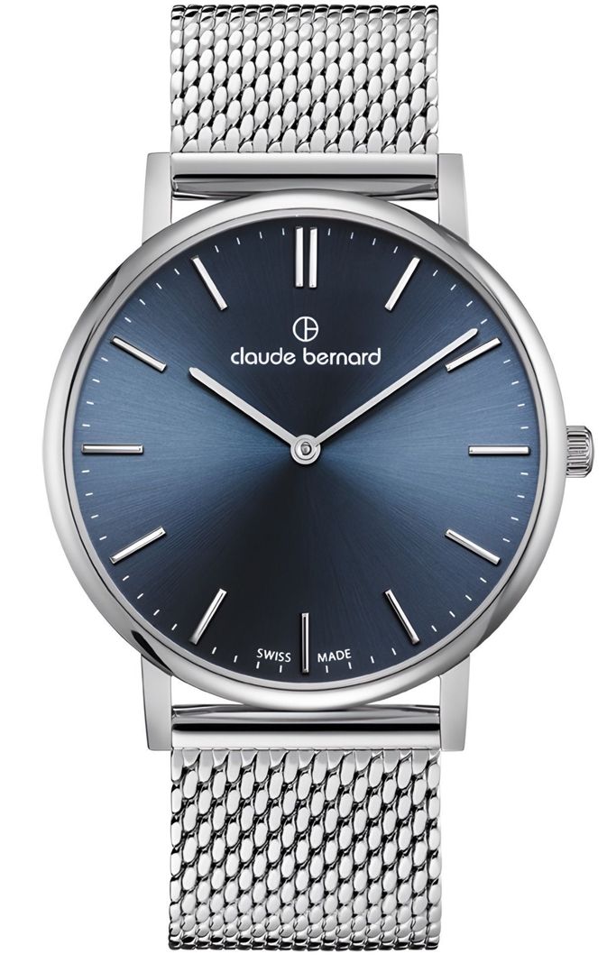 Reloj Claude Bernard Classic Acero Esfera Azul 41mm Hombre-0