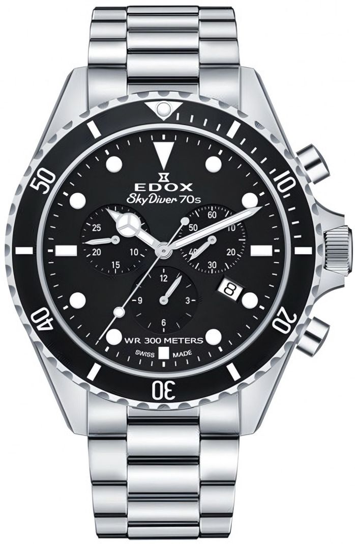 Reloj Edox Chronograph SkyDiver 70s Hombre-0