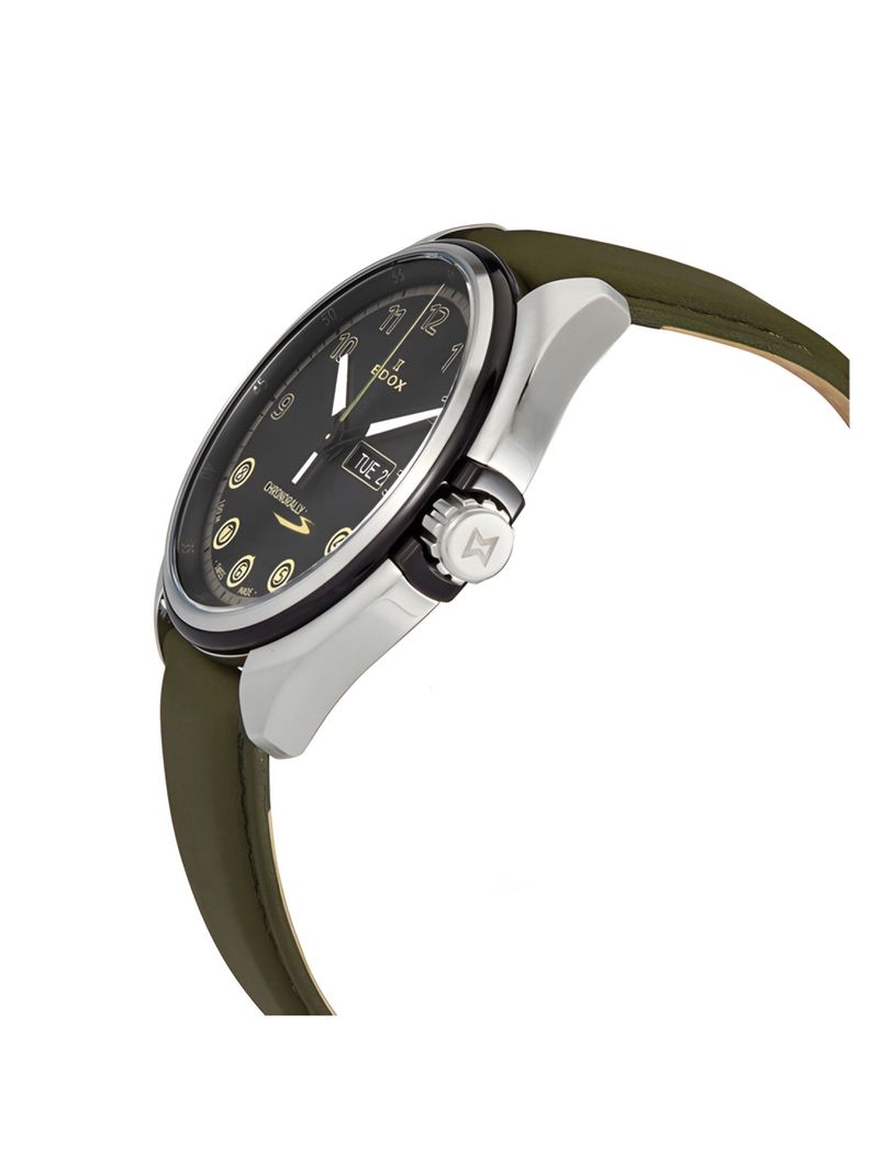 Reloj Edox Chronorally Green Hombre-2
