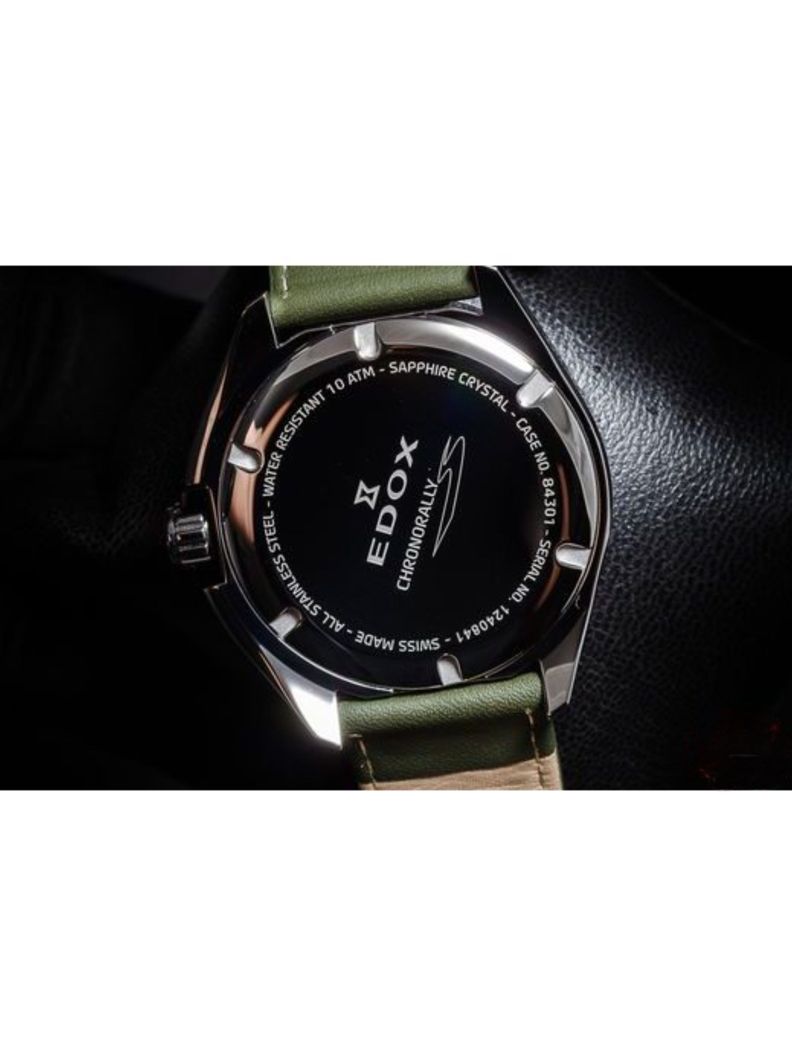 Reloj Edox Chronorally Green Hombre-3