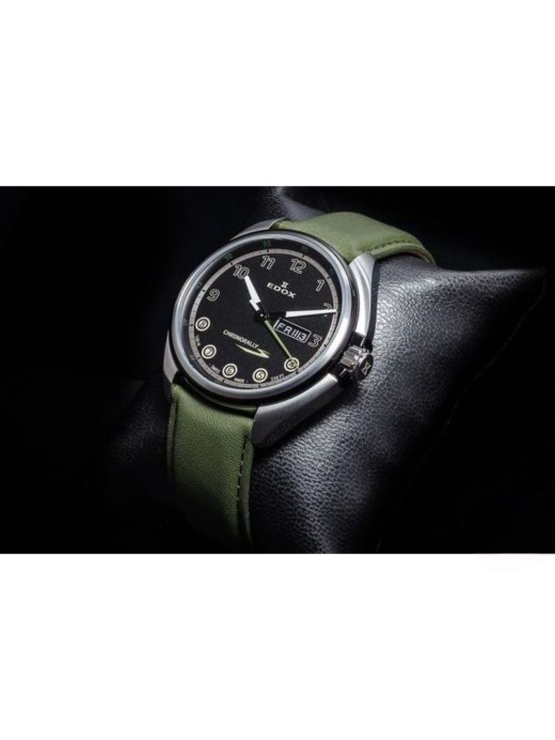 Reloj Edox Chronorally Green Hombre-5
