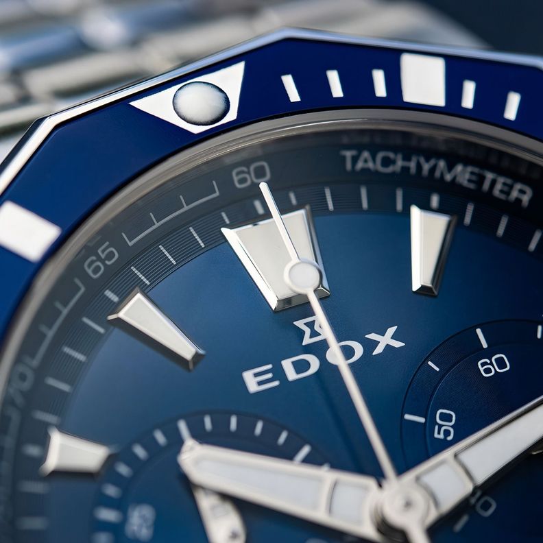 Reloj Edox Delfin The Original Chronograph Acero Hombre-4