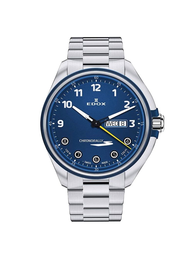 Reloj Edox Chronorally Acero Hombre-0