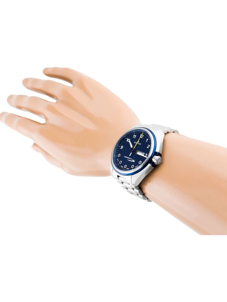 Reloj Edox Chronorally Acero Hombre-3