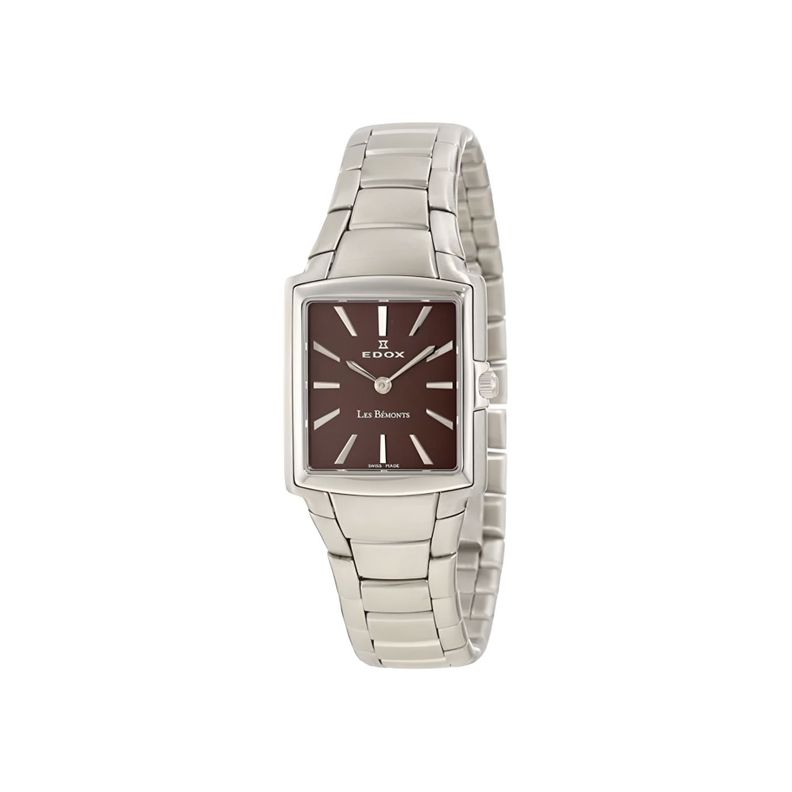 Reloj Edox Les Bemonts Rectangular Mujer-0