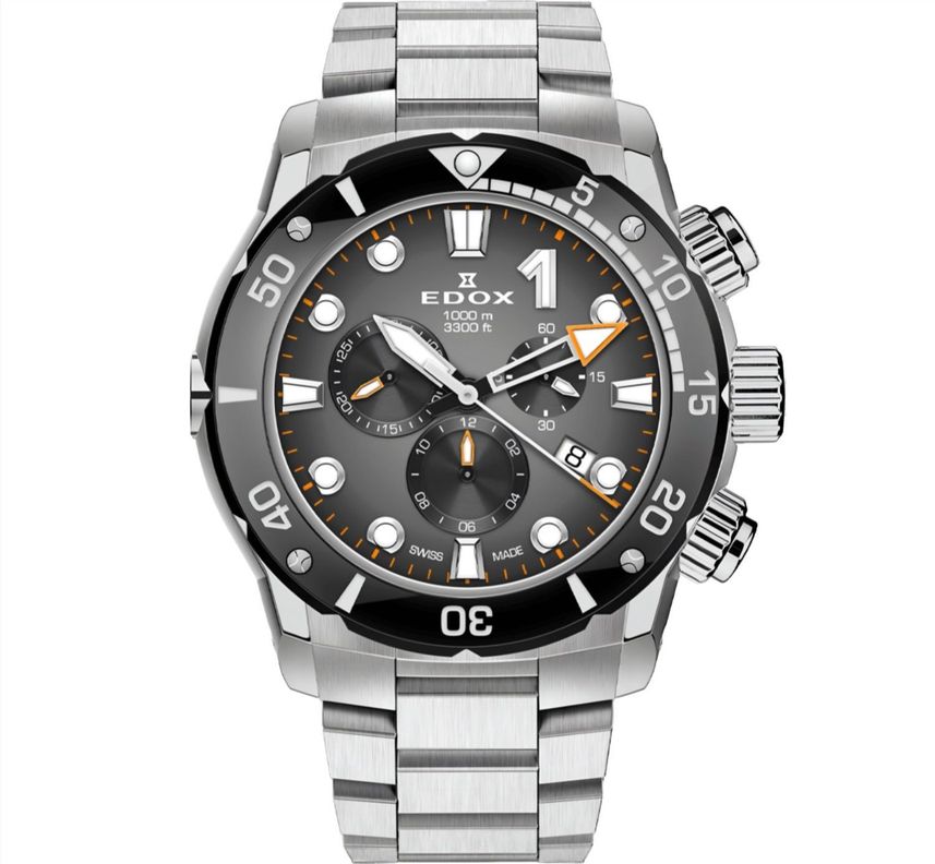 Reloj Edox Chronograph Esfera Negra Hombre-0