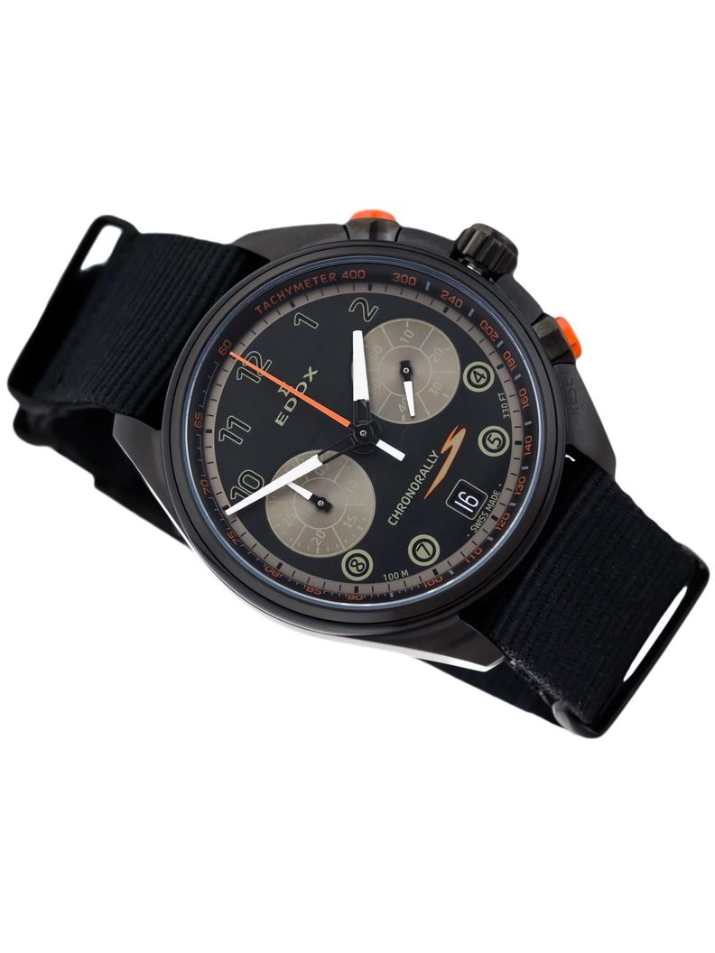 Reloj Edox Chronorally Black Hombre -1