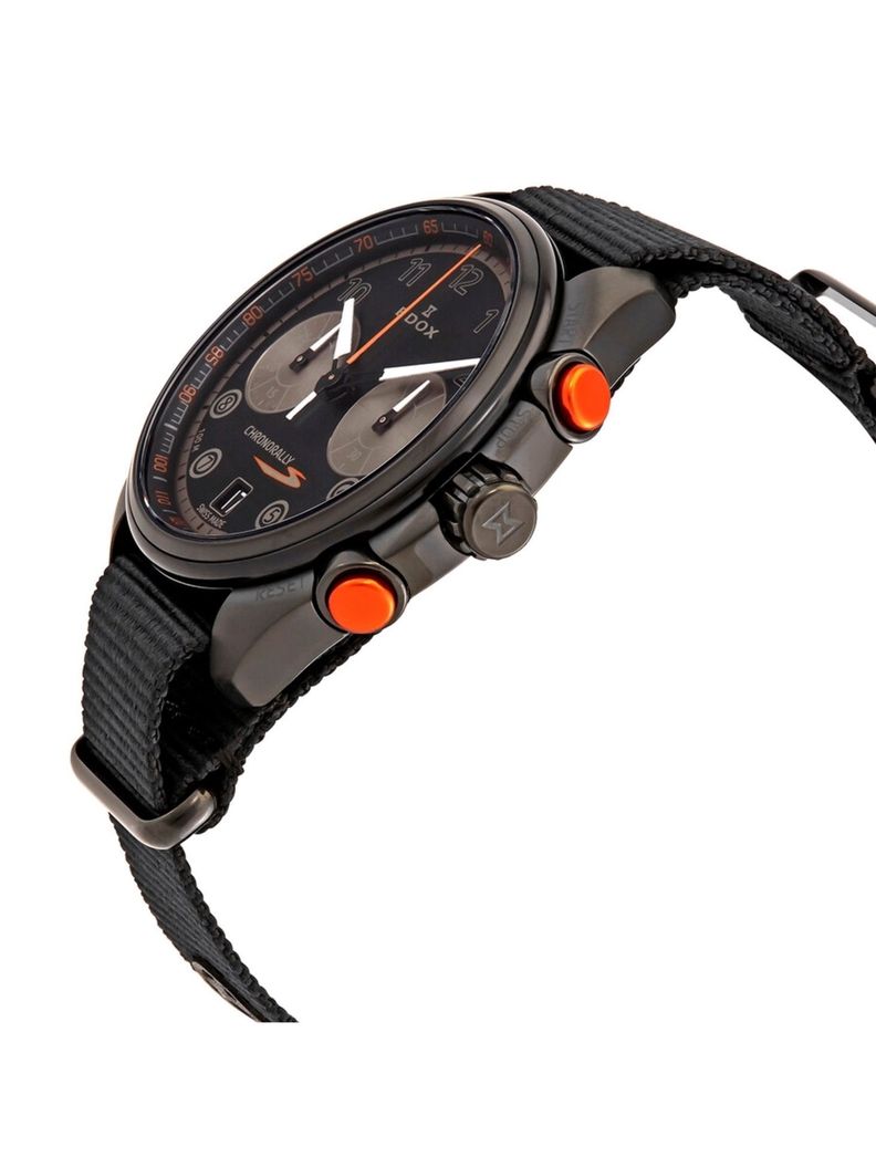 Reloj Edox Chronorally Black Hombre -2