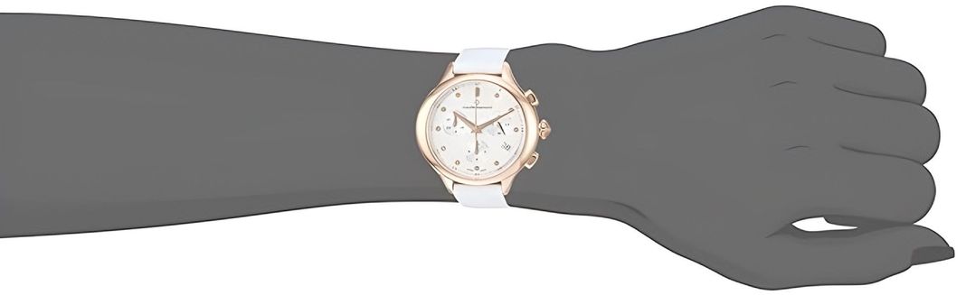 Reloj Claude Bernard White Chronograph Mujer-3