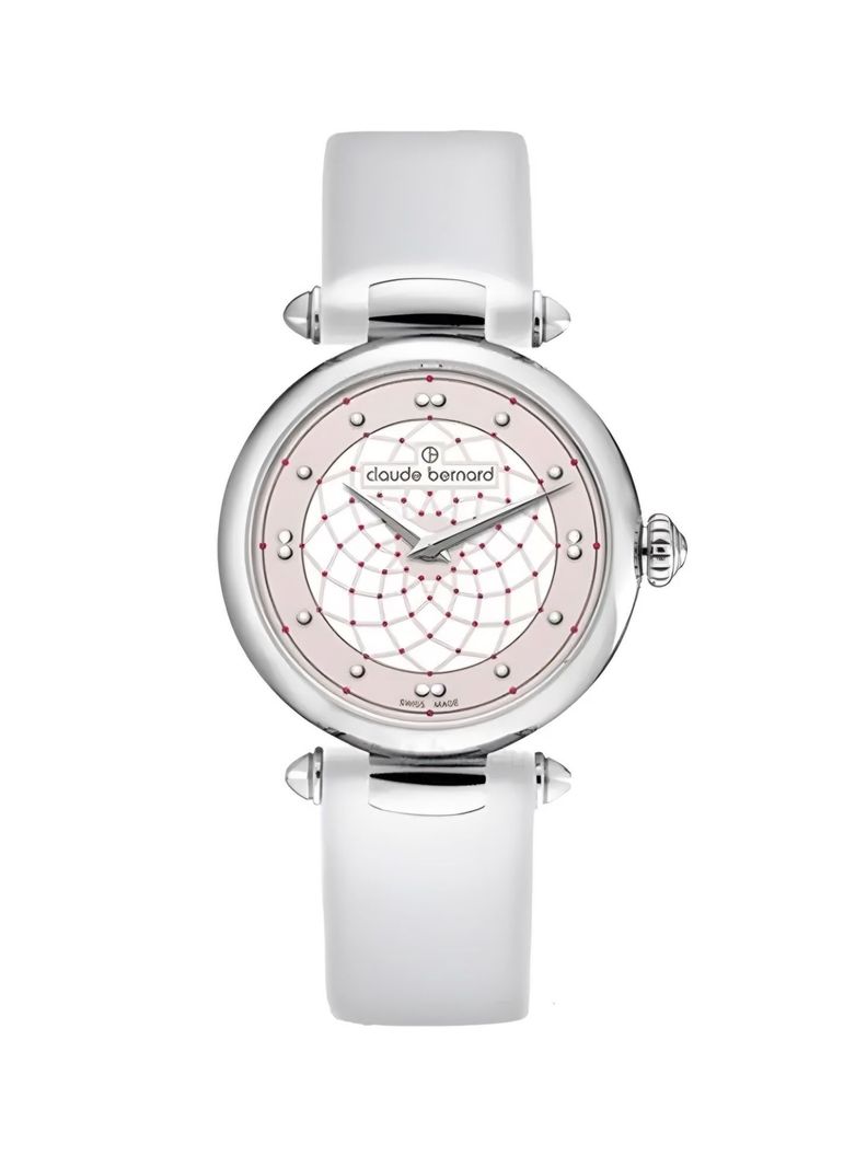 Reloj Claude Bernard Fashion Cuero Blanco Mujer -0