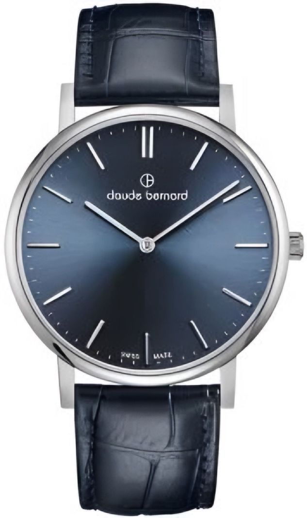 Reloj Claude Bernard Classic Azul Cuero-0