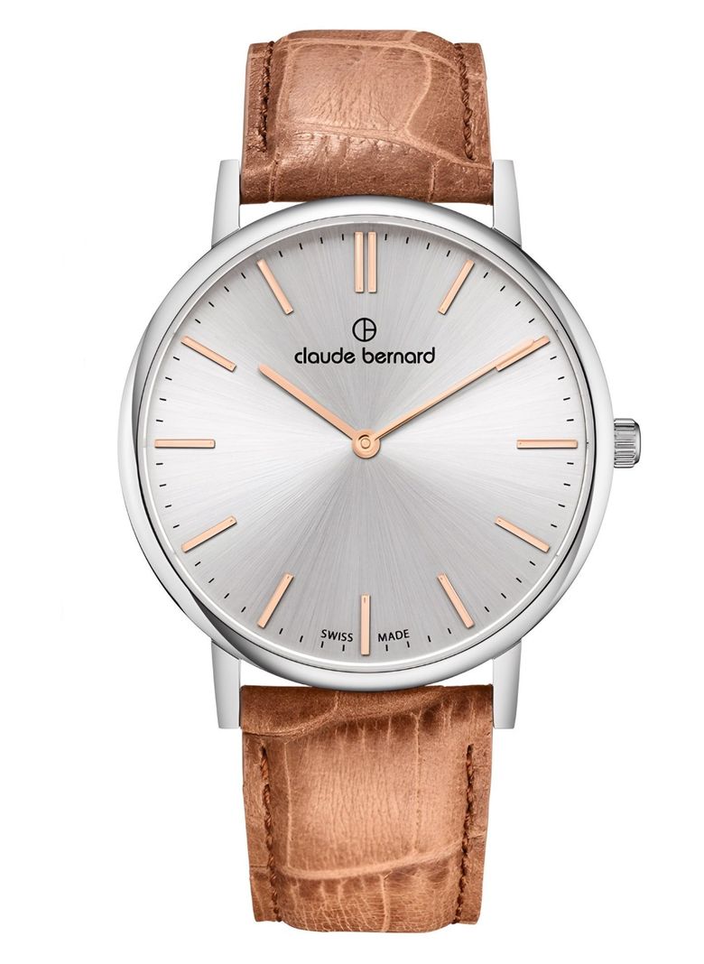 Reloj Claude Bernard Slim Line Hombre Camel 41mm