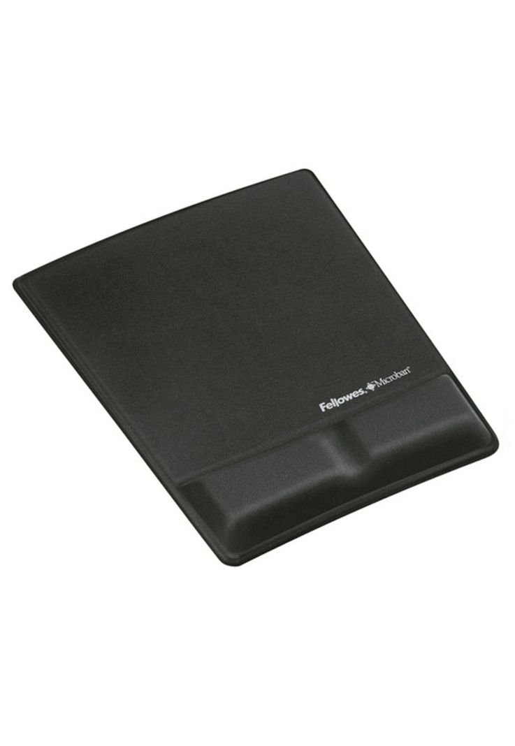 Mouse Pad Reposa / Apoya Munecas Negro Hilado