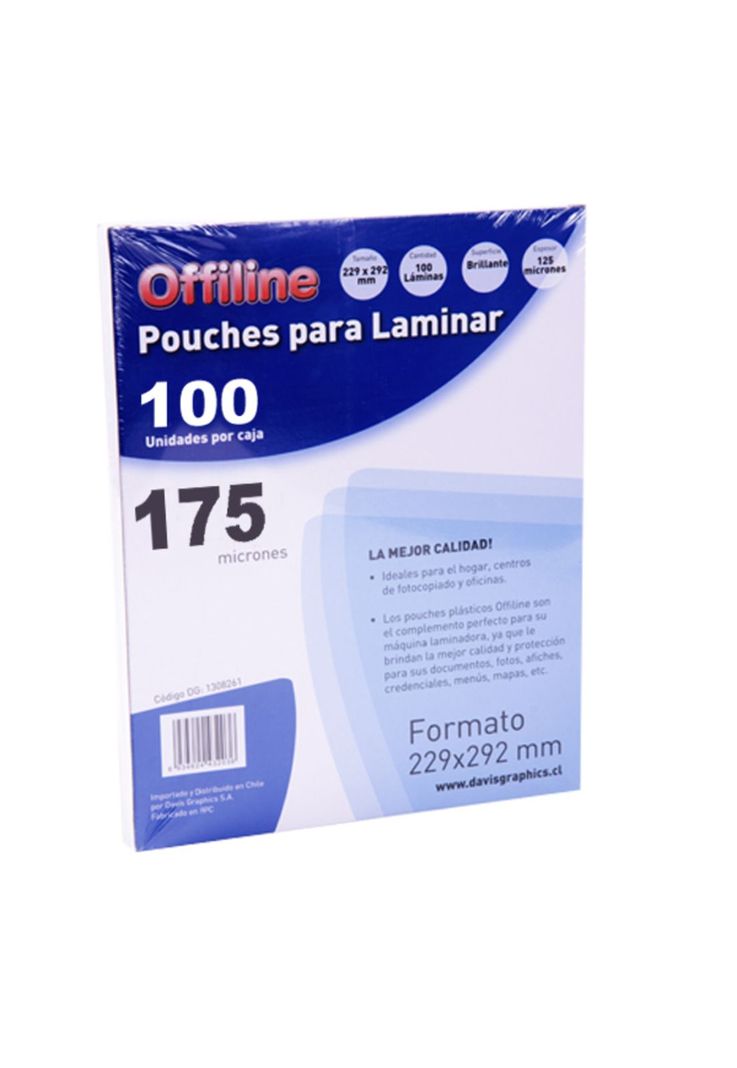 Laminas Termolaminar / Pouches Tamaño Carta 175 mic 100u-0