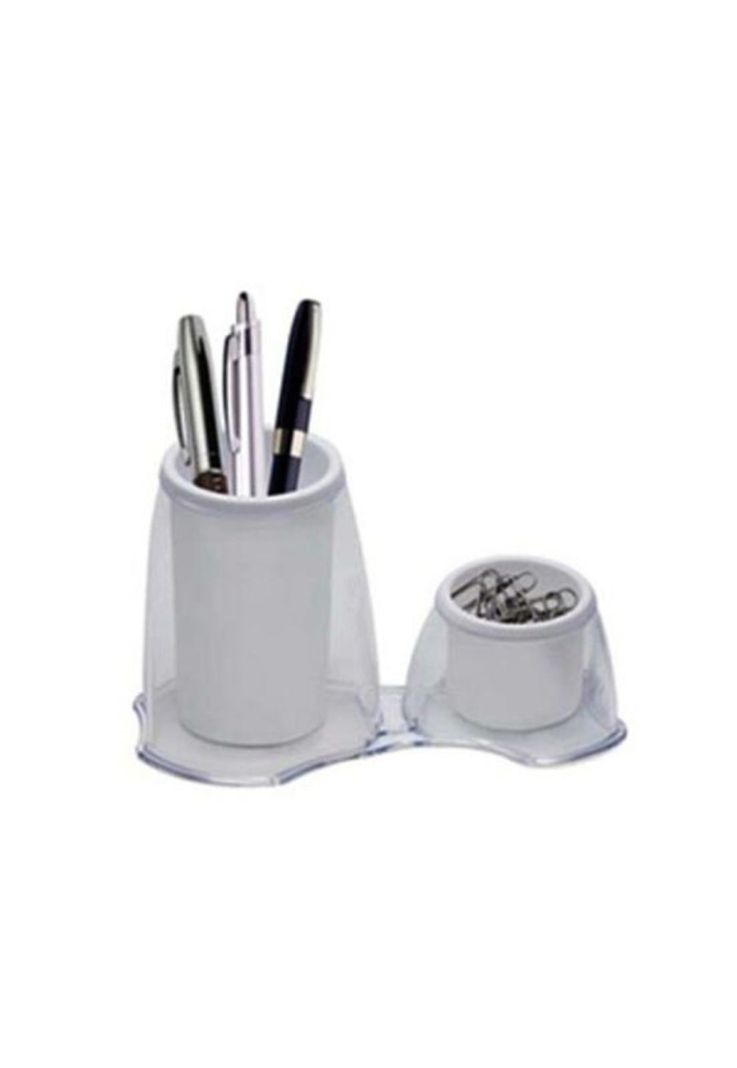 Lapicero y Porta Clips Blanco-1