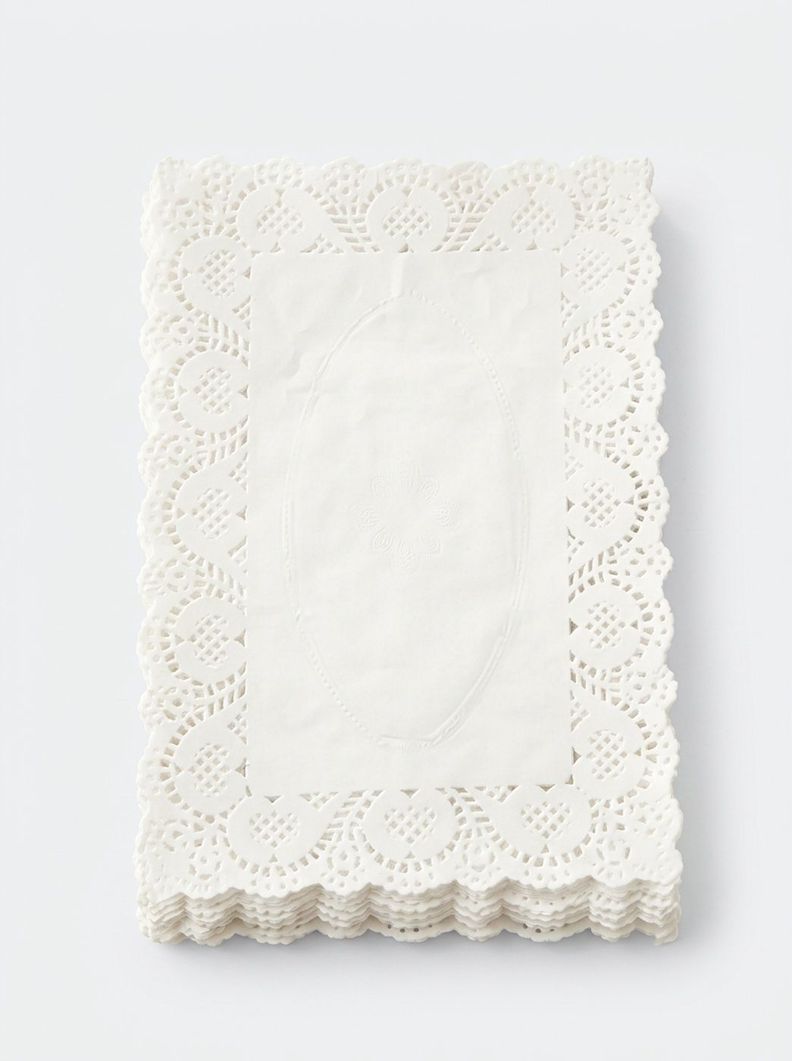 Pack 100 Blondas Blancas Papel Rectangular 30x40cm