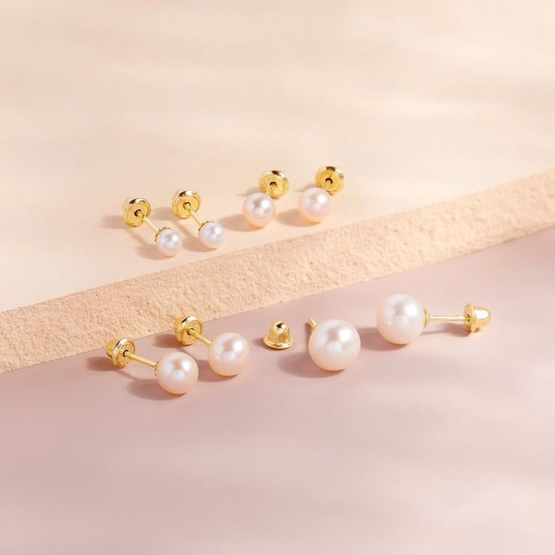 Aros de Perlas y Oro 18k-2