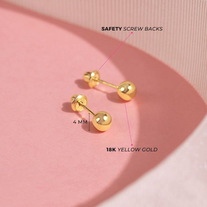 Aros de Oro 18k, niñas.-1