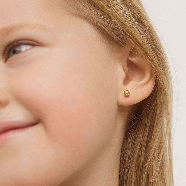 Aros de Oro 18k, niñas.-3