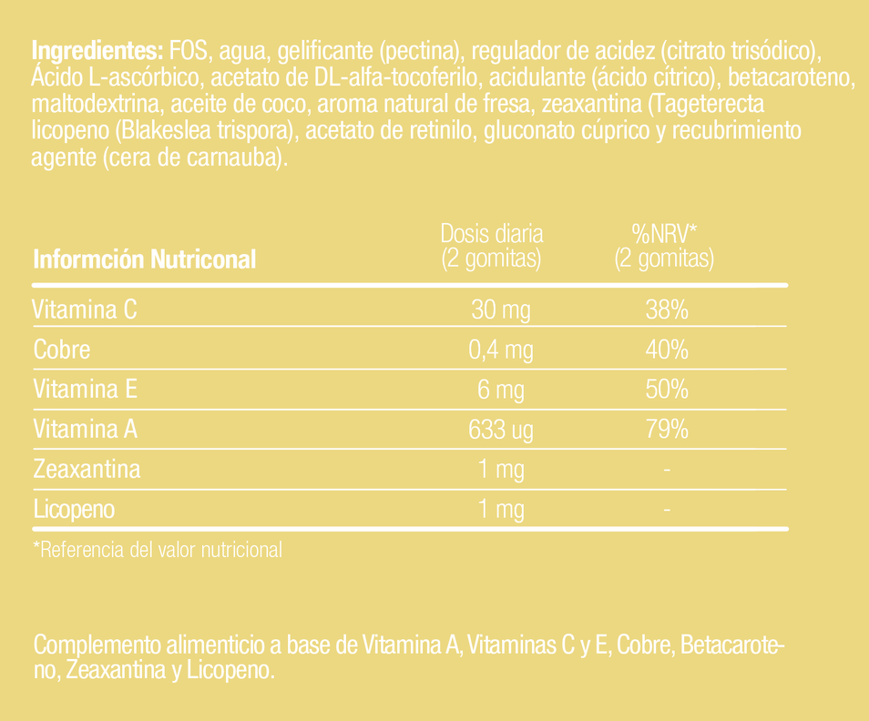 Gomitas de betacaroteno + minerales + vitaminas-2