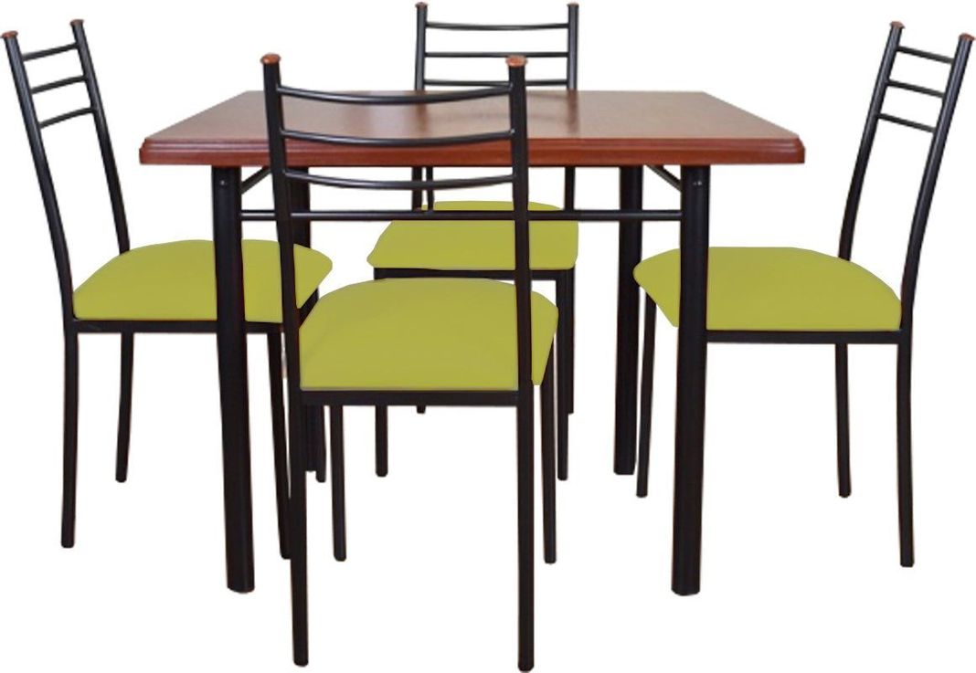 COMEDOR RANCO 4 SILLAS VERDE-0