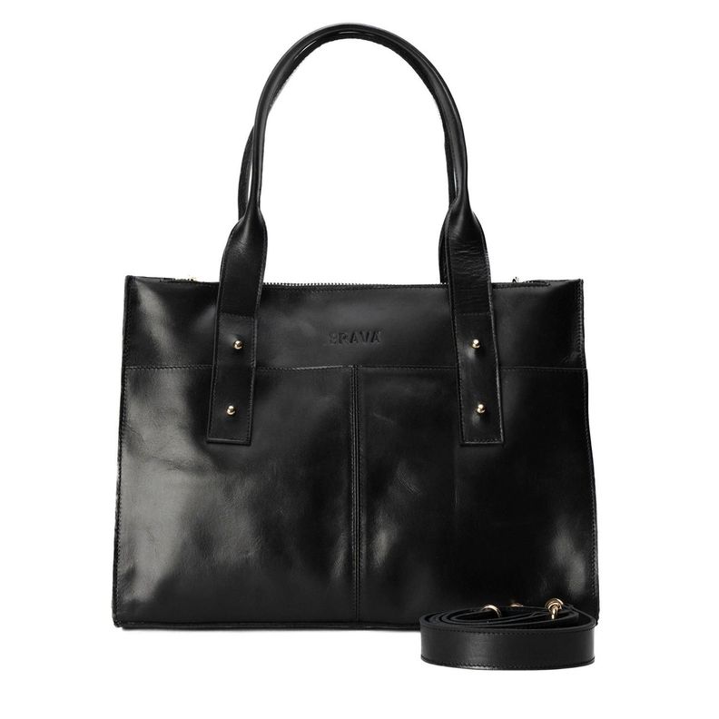 Cartera ejecutiva de cuero modelo ALFONSINA Negro