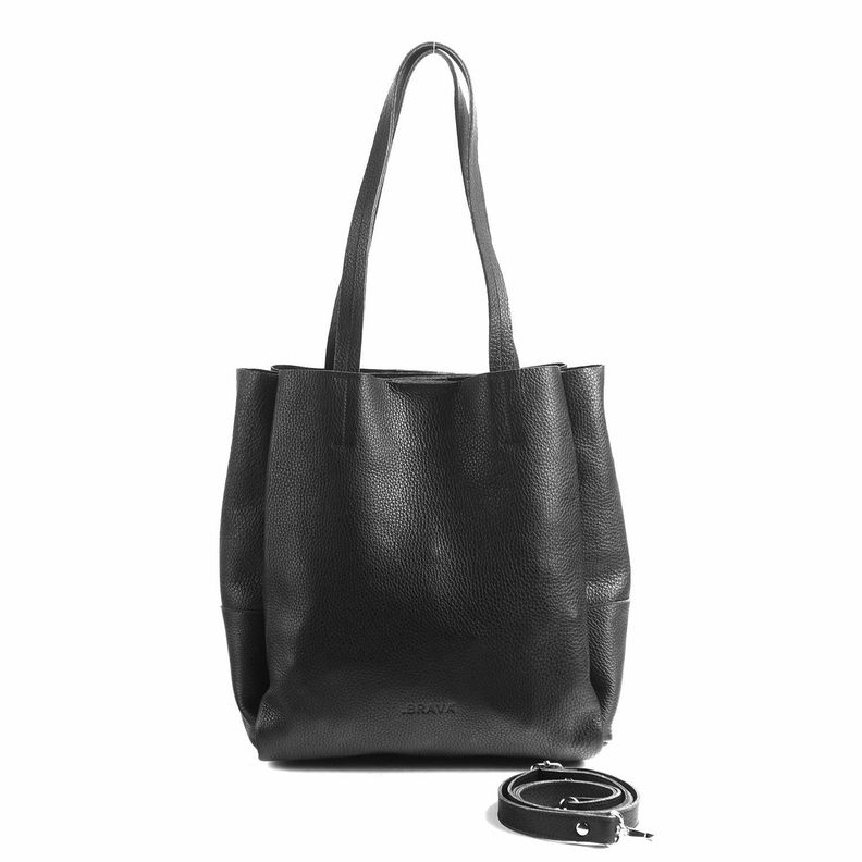 Cartera de cuero modelo SIMONE Negro