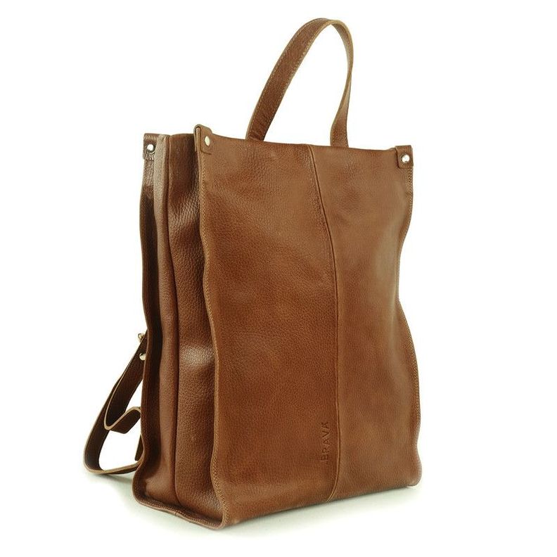 Mochila de cuero modelo Isabel Cognac-1