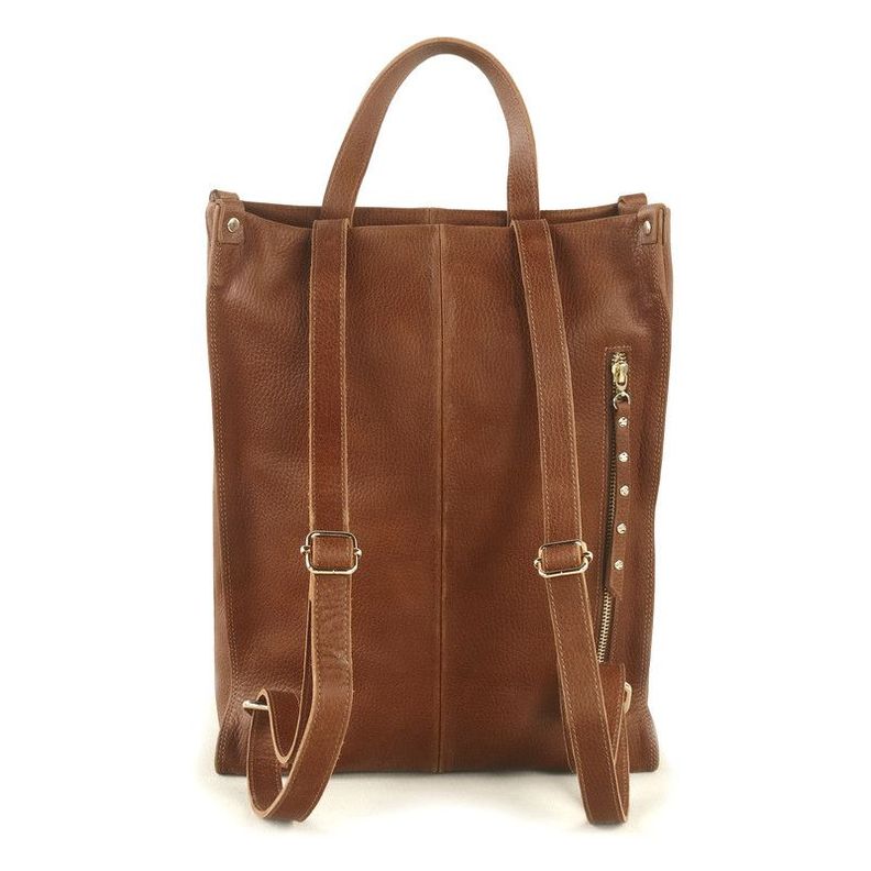 Mochila de cuero modelo Isabel Cognac-2