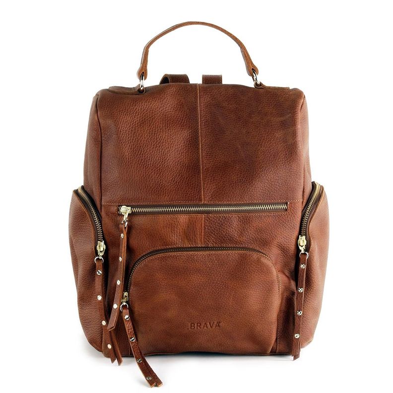 Mochila de cuero modelo MARIE Cognac Cafe