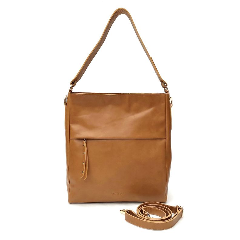 Cartera de cuero modelo Margaret Caramelo-0