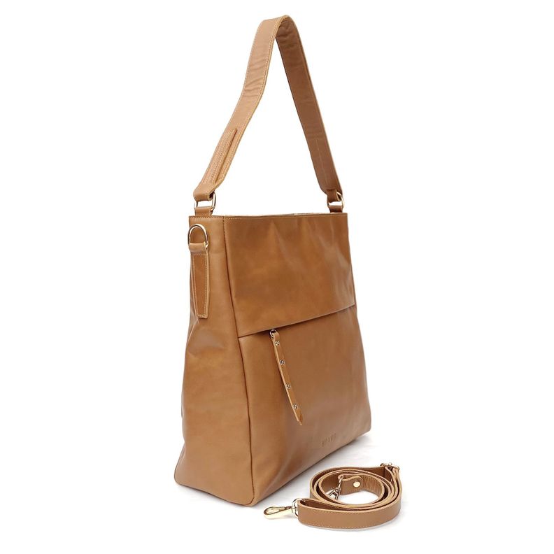 Cartera de cuero modelo Margaret Caramelo-1