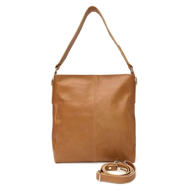Cartera de cuero modelo Margaret Caramelo-2