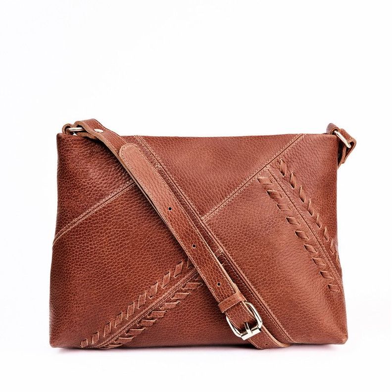 Cartera de cuero modelo Alice Cognac-0