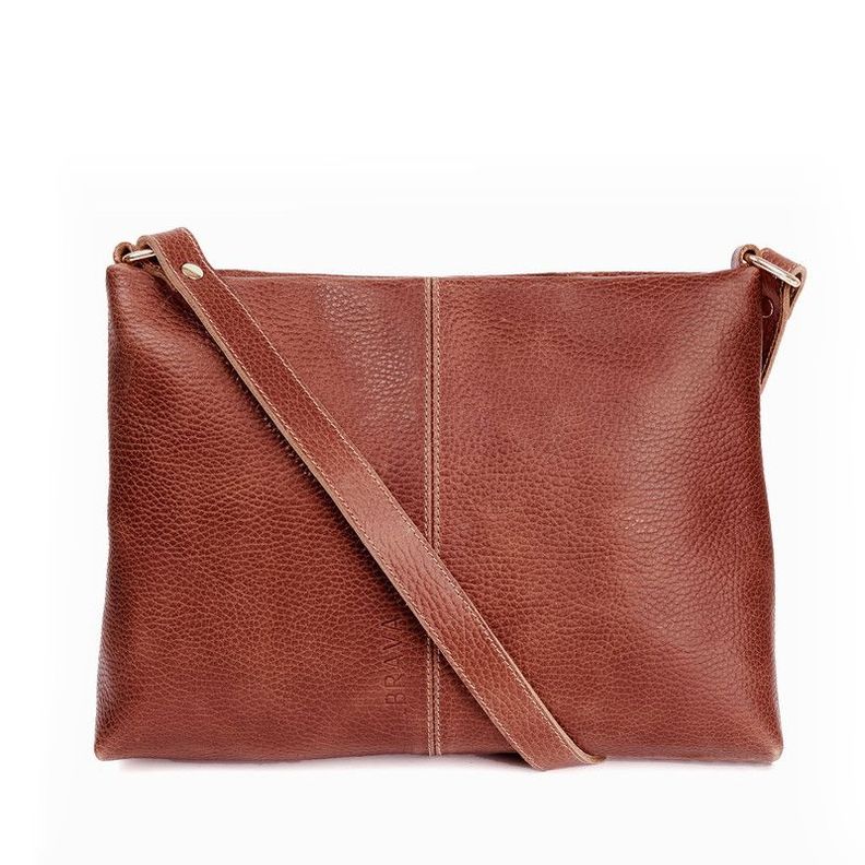 Cartera de cuero modelo Alice Cognac-2