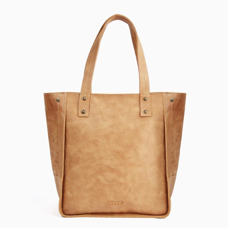 Cartera de cuero modelo LEONOR Camel Cafe
