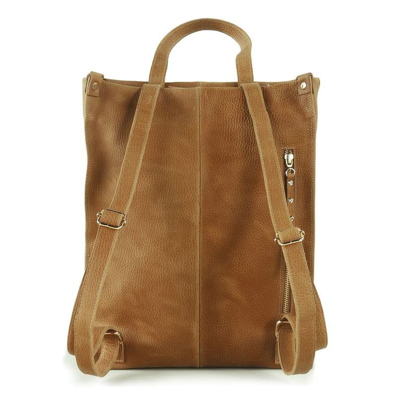 Mochila de cuero modelo Isabel Miel-2
