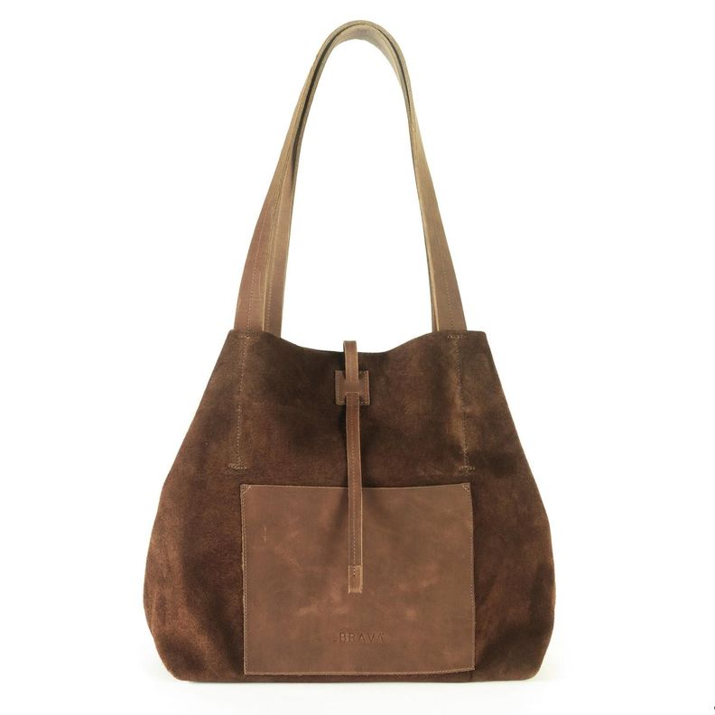 Cartera de cuero modelo JANE Chocolate Cafe Oscuro