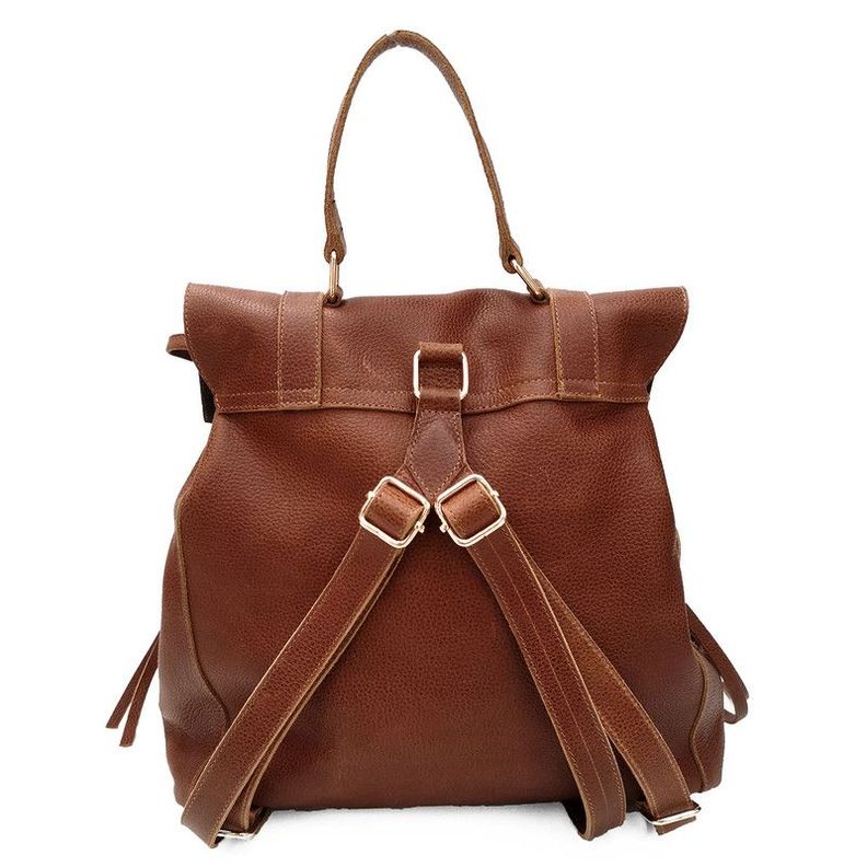 Mochila de cuero modelo Gala Cognac-2