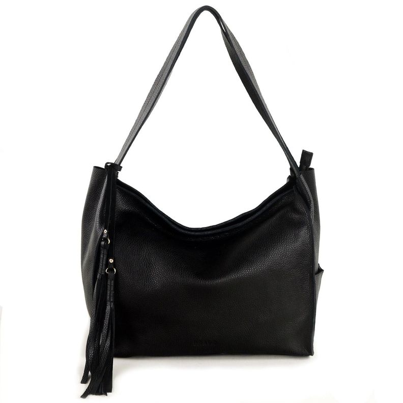 Cartera de cuero modelo FRIDA Negro
