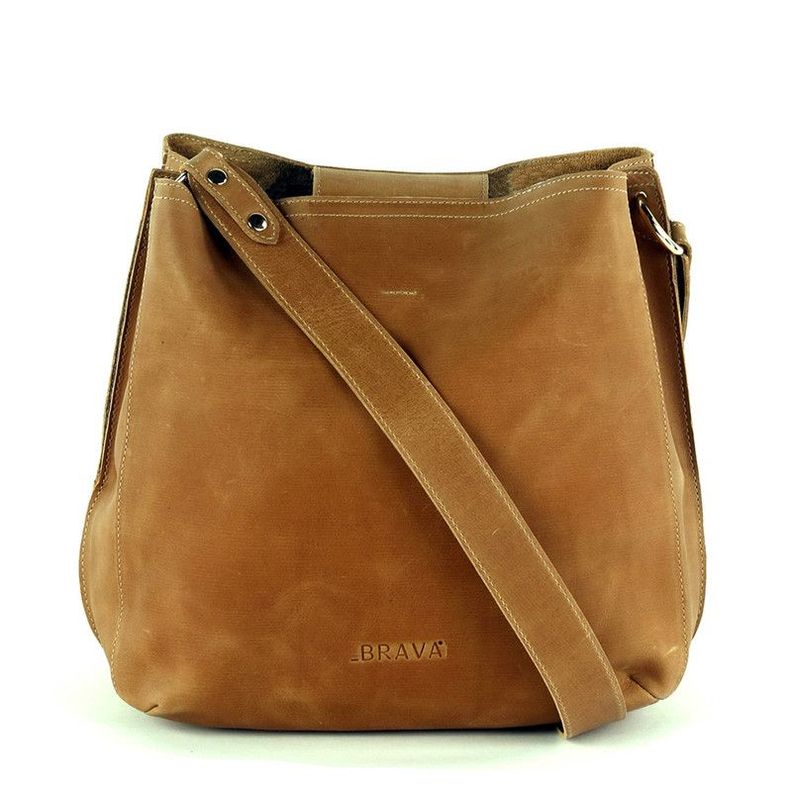 Cartera de cuero modelo Amelia Miel-0