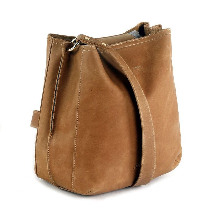 Cartera de cuero modelo Amelia Miel-1